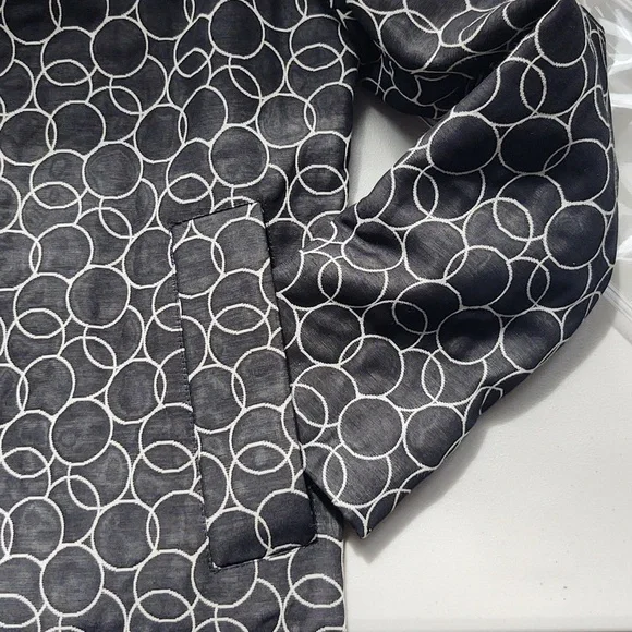 Calvin Klein Geometric Circles Button Front Coat Lined in Pink Size Medium - Picture 9 of 14